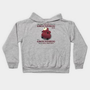 How much ground would a groundhog hog Kids Hoodie